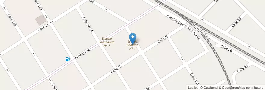 Mapa de ubicacion de Escuela Primaria N* 1 en アルゼンチン, ブエノスアイレス州, Partido De Berazategui, Villa España.