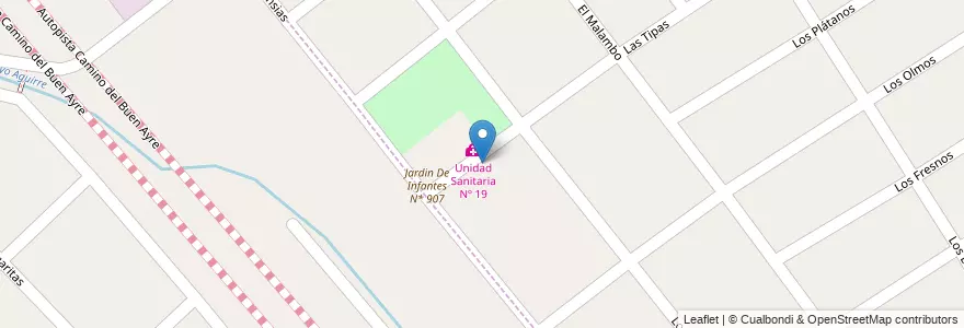 Mapa de ubicacion de Escuela Primaria N* 14 en Argentinië, Buenos Aires, Partido De Ezeiza.