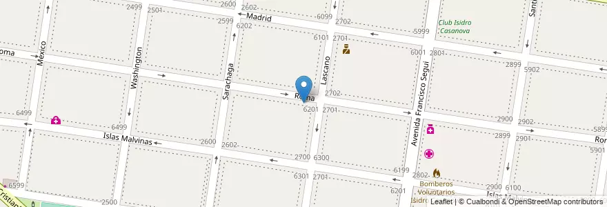 Mapa de ubicacion de Escuela Primaria N* 15 en Argentine, Province De Buenos Aires, Partido De La Matanza, Isidro Casanova.