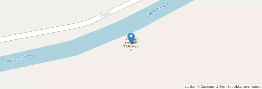 Mapa de ubicacion de Escuela Primaria N 159 Anexo 2 en Argentine, Chaco, Departamento Primero De Mayo, Municipio De Colonia Benítez.