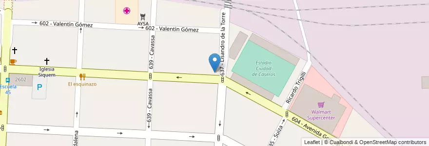 Mapa de ubicacion de Escuela Primaria N° 2 en Argentina, Provincia Di Buenos Aires, Partido De Tres De Febrero, Caseros.