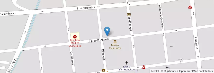 Mapa de ubicacion de Escuela Primaria N° 250 Bartolomé Mitre en アルゼンチン, ラ・リオハ州, Departamento Capital, La Rioja.