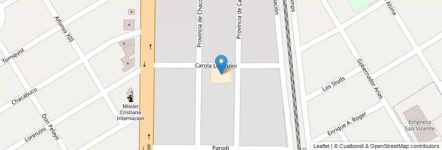 Mapa de ubicacion de Escuela Primaria N* 26 en Arjantin, Buenos Aires, Partido De Almirante Brown, Longchamps.