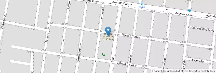 Mapa de ubicacion de Escuela Primaria N 290 Pujol en Argentina, Corrientes, Departamento Capital, Corrientes, Corrientes.