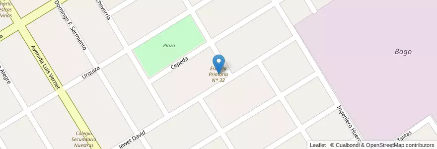 Mapa de ubicacion de Escuela Primaria N* 32 en Argentina, Buenos Aires, Partido De Esteban Echeverría, Monte Grande.