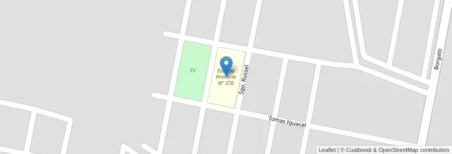 Mapa de ubicacion de Escuela Primaria N° 370 en 아르헨티나, 리오네그로주, Departamento General Roca, Villa Regina.