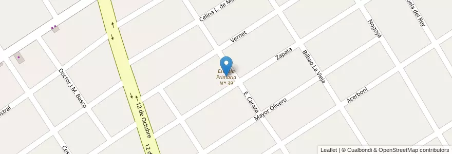 Mapa de ubicacion de Escuela Primaria N* 39 en アルゼンチン, ブエノスアイレス州, Partido De Lomas De Zamora, Villa Centenario.