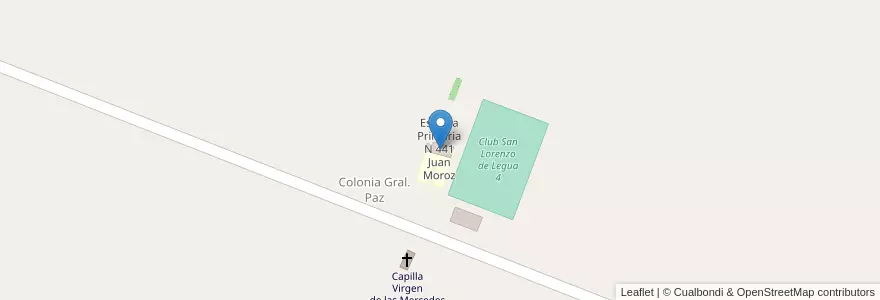 Mapa de ubicacion de Escuela Primaria N 441 Juan Moroz en Argentina, Chaco, Departamento Quitilipi, Municipio De Quitilipi.