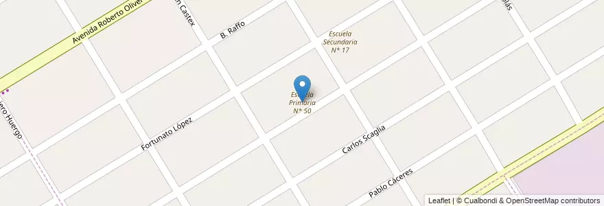 Mapa de ubicacion de Escuela Primaria N* 50 en 阿根廷, 布宜诺斯艾利斯省, Partido De Esteban Echeverría, 9 De Abril.