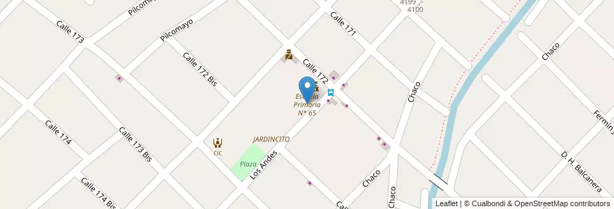 Mapa de ubicacion de Escuela Primaria N* 65 en Argentinië, Buenos Aires, Partido De Quilmes, Bernal.