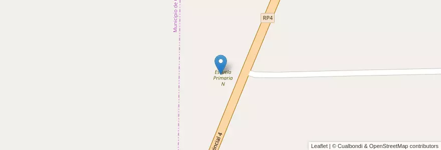 Mapa de ubicacion de Escuela Primaria N 699 en Argentinien, Chaco, Departamento Veinticinco De Mayo, Municipio De Machagai.