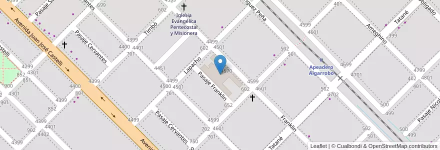Mapa de ubicacion de Escuela Primaria N 785 Juan Moro en アルゼンチン, チャコ州, Departamento San Fernando, Barranqueras, Barranqueras.
