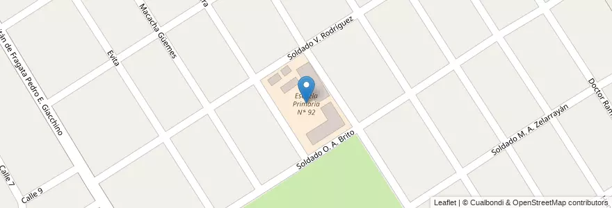 Mapa de ubicacion de Escuela Primaria N* 92 en Arjantin, Buenos Aires, Partido De Lomas De Zamora, Ingeniero Budge.