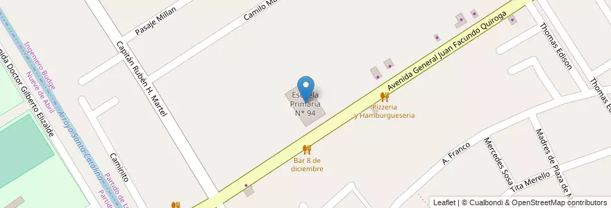 Mapa de ubicacion de Escuela Primaria N* 94 en Arjantin, Buenos Aires, Partido De Lomas De Zamora, Ingeniero Budge.