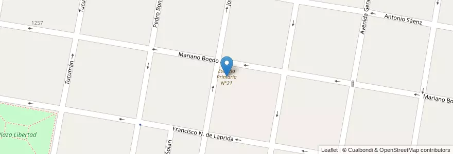 Mapa de ubicacion de Escuela Primaria N°21 en Argentina, Provincia Di Buenos Aires, Partido De Lomas De Zamora, Lomas De Zamora.