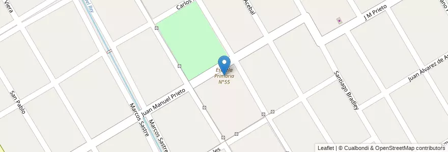 Mapa de ubicacion de Escuela Primaria N°55 en Argentina, Buenos Aires, Partido De Almirante Brown.