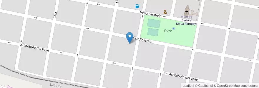 Mapa de ubicacion de Escuela Primaria Nº 10 "Benito Garat" en アルゼンチン, エントレ・リオス州, Departamento Concordia, Distrito Suburbios, Concordia, Concordia.