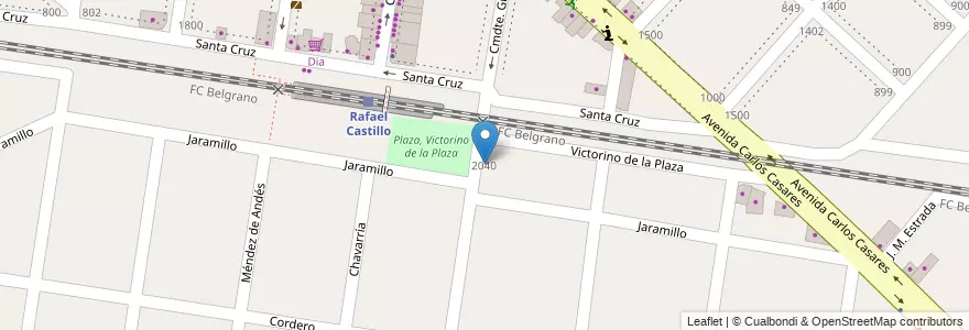Mapa de ubicacion de Escuela Primaria Nº 14 en アルゼンチン, ブエノスアイレス州, Partido De La Matanza, Rafael Castillo.