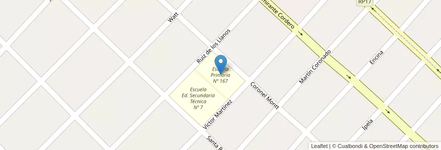 Mapa de ubicacion de Escuela Primaria Nº 167 en Argentinië, Buenos Aires, Partido De La Matanza, Gregorio De Laferrere.