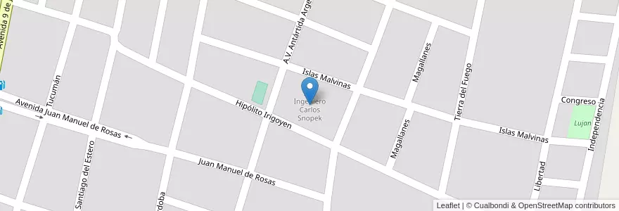 Mapa de ubicacion de Escuela Primaria nº 412 "Ingeniero Carlos Snopek" en آرژانتین, Jujuy, Departamento El Carmen, Municipio De El Carmen, El Carmen.