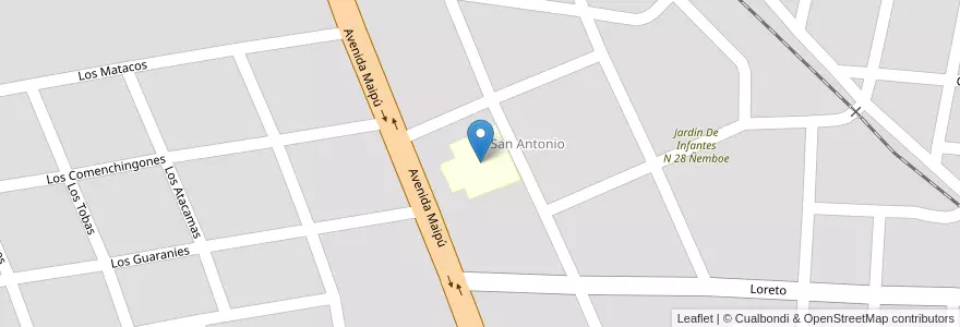Mapa de ubicacion de Escuela Primaria Nº 444 Salvador María Díaz en 阿根廷, Corrientes, Departamento Capital, Corrientes, Corrientes.