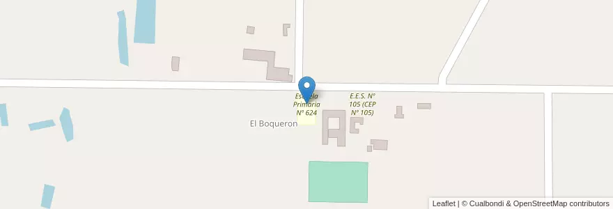 Mapa de ubicacion de Escuela Primaria Nº 624 en アルゼンチン, チャコ州, Departamento Maipú, Municipio De Tres Isletas.