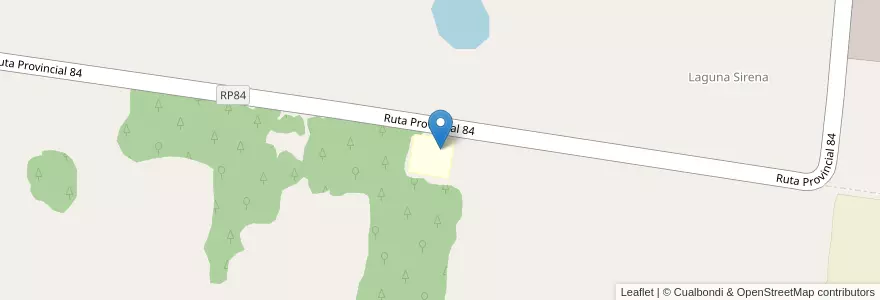 Mapa de ubicacion de Escuela Primaria Nº 76 Rafael Cardozo en Arjantin, Corrientes, Departamento Lavalle, Municipio De Yatay Tí Calle, Laguna Sirena.
