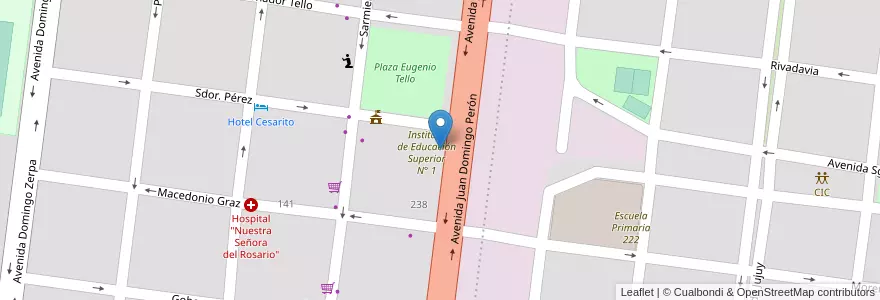 Mapa de ubicacion de Escuela Primaria Nº 808 en アルゼンチン, フフイ州, Departamento Cochinoca, Municipio De Abra Pampa, Abra Pampa.