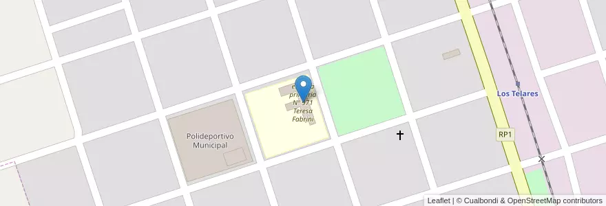 Mapa de ubicacion de escuela primaria Nº 971 Teresa Fabrini en Argentina, Santiago Del Estero, Departamento Salavina, Los Telares.