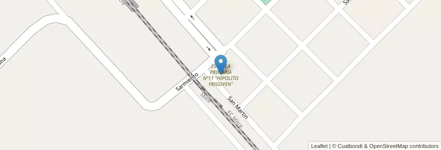 Mapa de ubicacion de ESCUELA PRIMARIA Nº11 "HIPOLITO YRIGOYEN" en Аргентина, Буэнос-Айрес, Partido De Baradero.