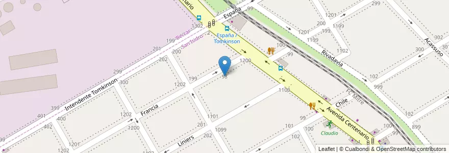 Mapa de ubicacion de Escuela Primaria Nº11 en Arjantin, Buenos Aires, Partido De San Isidro, San Isidro.