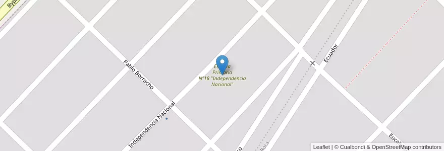 Mapa de ubicacion de Escuela Primaria Nº18 "Independencia Nacional" en アルゼンチン, ブエノスアイレス州, Brandsen.