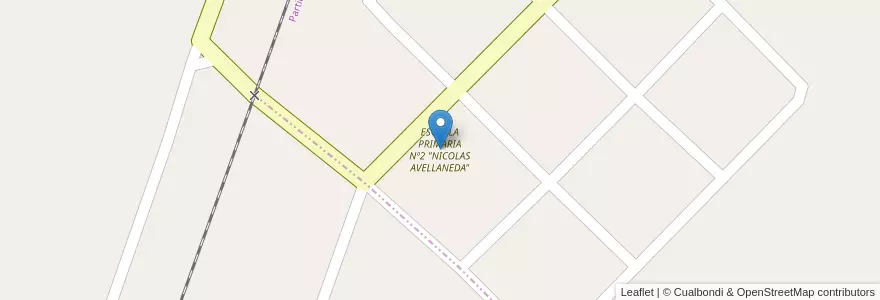 Mapa de ubicacion de ESCUELA PRIMARIA Nº2 "NICOLAS AVELLANEDA" en アルゼンチン, ブエノスアイレス州, Partido De Tres Arroyos.
