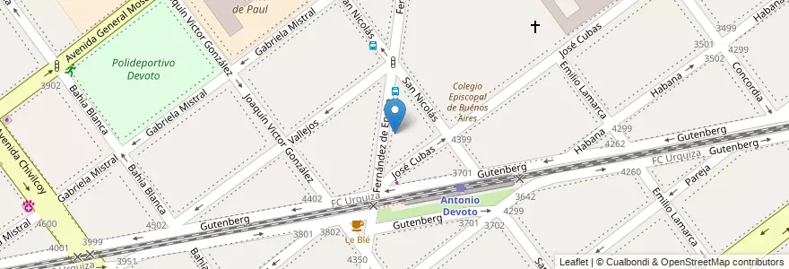 Mapa de ubicacion de Escuela Primaria p/Adultos 01 Doctor Delfín Gallo, Villa Devoto en Arjantin, Ciudad Autónoma De Buenos Aires, Buenos Aires, Comuna 11.