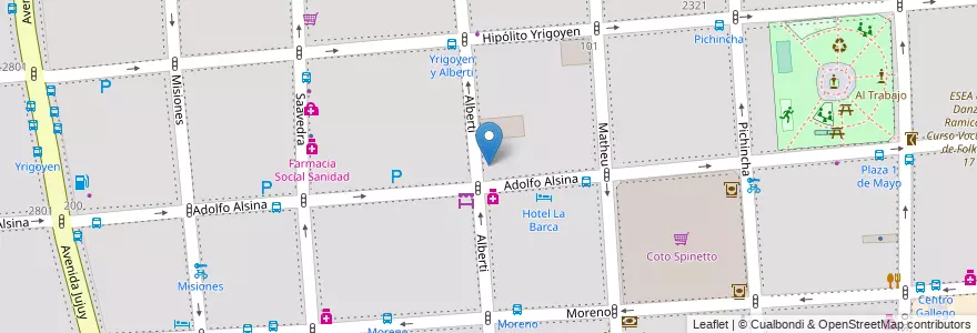 Mapa de ubicacion de Escuela Primaria p/Adultos 01 Esteban de Luca, Balvanera en Argentina, Ciudad Autónoma De Buenos Aires, Comuna 3, Buenos Aires.