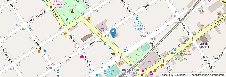 Mapa de ubicacion de Escuela Primaria p/Adultos 02 Juana Manuela Gorriti, Villa Urquiza en آرژانتین, Ciudad Autónoma De Buenos Aires, Comuna 12, Buenos Aires.