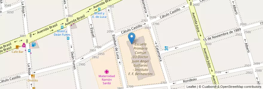 Mapa de ubicacion de Escuela Primaria p/Adultos 02, Parque Patricios en Argentina, Ciudad Autónoma De Buenos Aires, Comuna 4, Buenos Aires.
