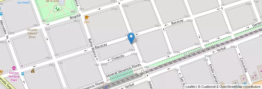 Mapa de ubicacion de Escuela Primaria p/Adultos 03 Emilio Giménez Zapiola, Floresta en Argentine, Ciudad Autónoma De Buenos Aires, Buenos Aires, Comuna 10.