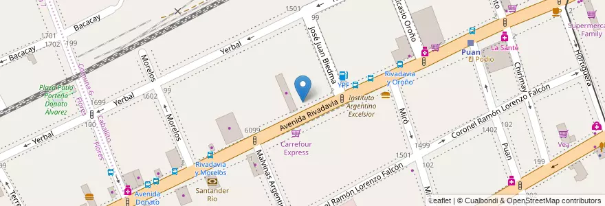 Mapa de ubicacion de Escuela Primaria p/Adultos 04 Presidente Doctor Arturo Umberto Illia, Caballito en アルゼンチン, Ciudad Autónoma De Buenos Aires, Comuna 7, ブエノスアイレス, Comuna 6.