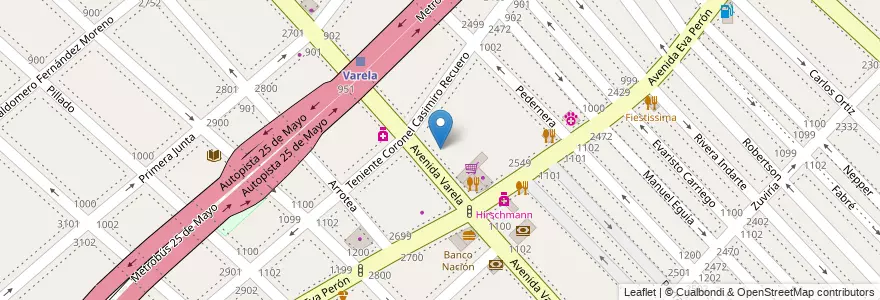 Mapa de ubicacion de Escuela Primaria p/Adultos 06 Doctor Carlos Vaz Ferreira, Flores en 아르헨티나, Ciudad Autónoma De Buenos Aires, Comuna 7, 부에노스아이레스.