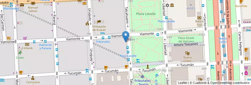 Mapa de ubicacion de Escuela Primaria p/Adultos 08 Nicolás Avellaneda, San Nicolas en Argentine, Ciudad Autónoma De Buenos Aires, Comuna 1, Buenos Aires.