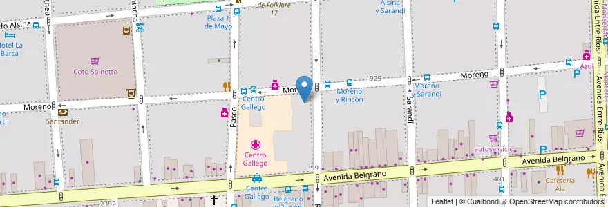 Mapa de ubicacion de Escuela Primaria p/Adultos 09 Mariano Moreno, Balvanera en アルゼンチン, Ciudad Autónoma De Buenos Aires, Comuna 3, ブエノスアイレス.