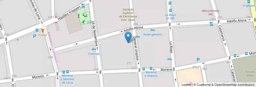 Mapa de ubicacion de Escuela Primaria p/Adultos 13 Brig. Gral. José Matias Zapiola, Balvanera en الأرجنتين, Ciudad Autónoma De Buenos Aires, Comuna 3, Buenos Aires.