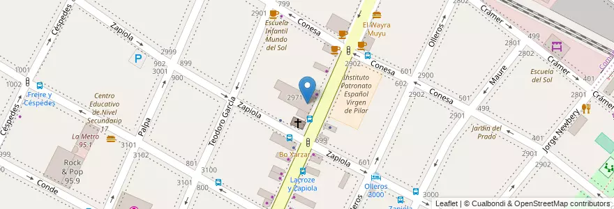 Mapa de ubicacion de Escuela Primaria p/Adultos 15 Cap. Gral. Bernardo O'Higgins, Colegiales en Argentinië, Ciudad Autónoma De Buenos Aires, Buenos Aires, Comuna 13.
