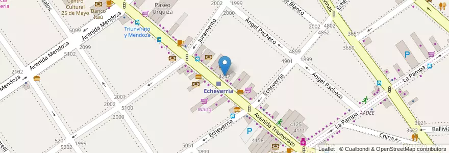 Mapa de ubicacion de Escuela Primaria p/Adultos 16 Ejército de Los Andes, Villa Urquiza en آرژانتین, Ciudad Autónoma De Buenos Aires, Comuna 12, Buenos Aires.