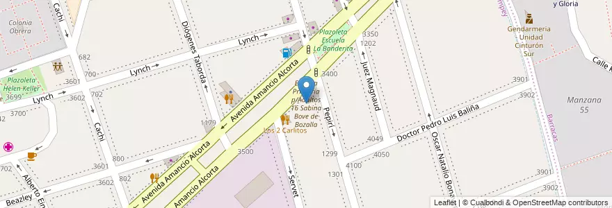 Mapa de ubicacion de Escuela Primaria p/Adultos 16 Sabina Bove de Bozalla, Nueva Pompeya en Аргентина, Буэнос-Айрес, Comuna 4, Буэнос-Айрес.