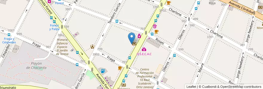 Mapa de ubicacion de Escuela Primaria p/Adultos 18 Cabildo de Buenos Aires, Chacarita en Argentina, Autonomous City Of Buenos Aires, Autonomous City Of Buenos Aires, Comuna 15.