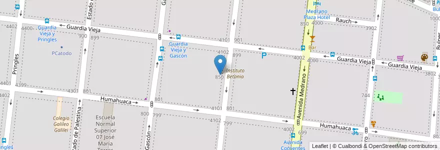 Mapa de ubicacion de Escuela Primaria p/Adultos 19 Florencio Balcarce, Almagro en 아르헨티나, Ciudad Autónoma De Buenos Aires, 부에노스아이레스.