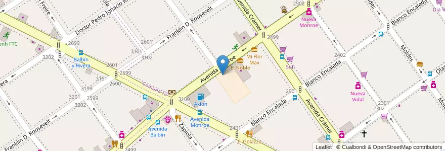 Mapa de ubicacion de Escuela Primaria p/Adultos 19 Pablo A. Pizzurno, Belgrano en الأرجنتين, Ciudad Autónoma De Buenos Aires, Buenos Aires, Comuna 13.