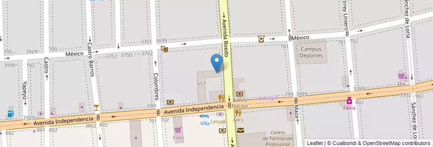 Mapa de ubicacion de Escuela Primaria p/Adultos 22 Martina Silva de Gurruchaga, Almagro en Arjantin, Ciudad Autónoma De Buenos Aires, Comuna 5, Buenos Aires.